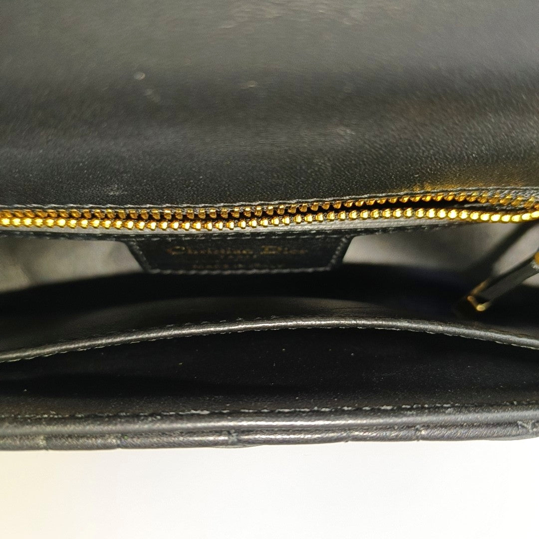 Dior Caro Small Cannage Calfskin Black