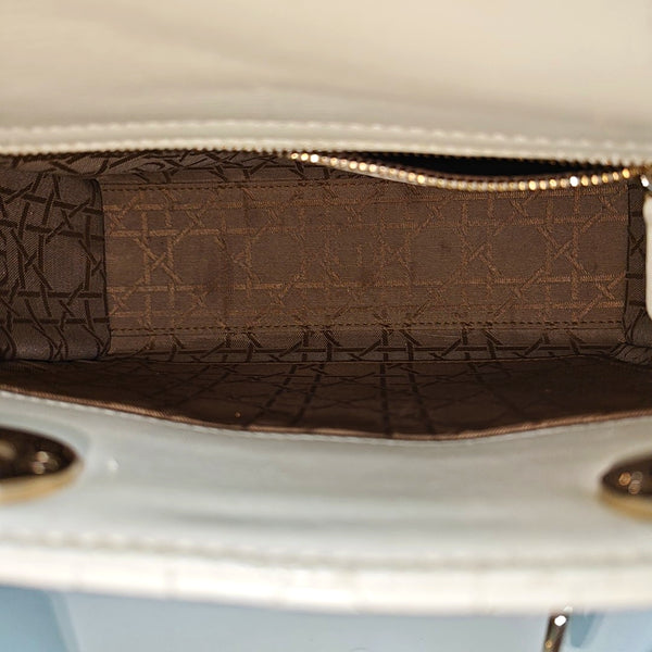 Lady Dior Small Cannage Lambskin White