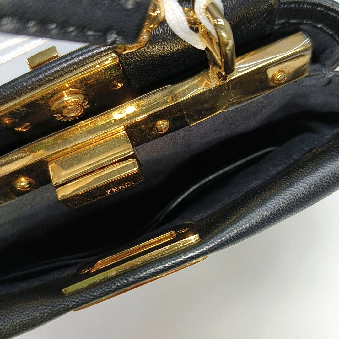 Peekaboo Mini Lambskin Black