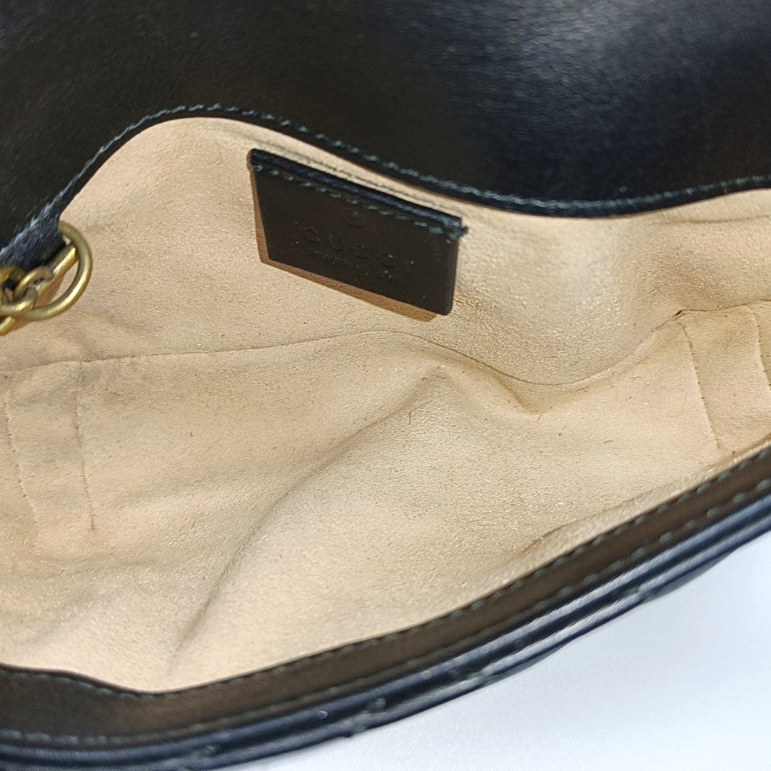 GG Marmont Mini Quilted Calfskin Black