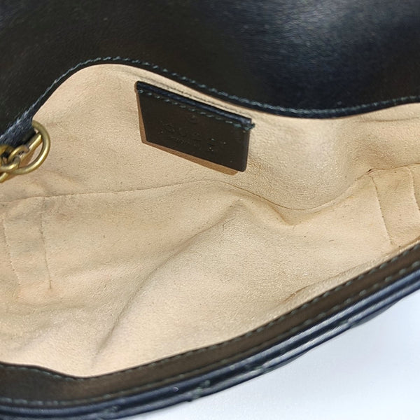 GG Marmont Mini Quilted Calfskin Black