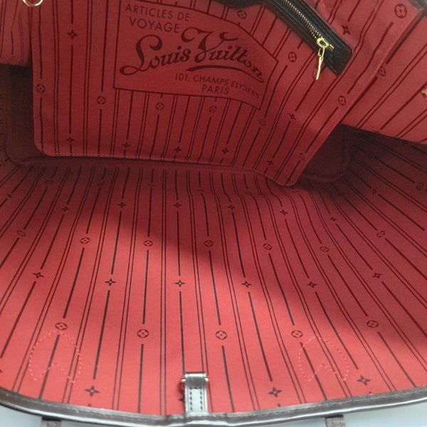 NEVERFULL GM Damier Ebene Coated Canvas Brown