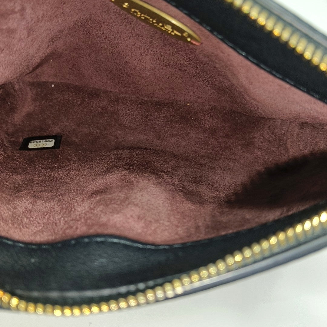Quilted Leather Belt Bag Black