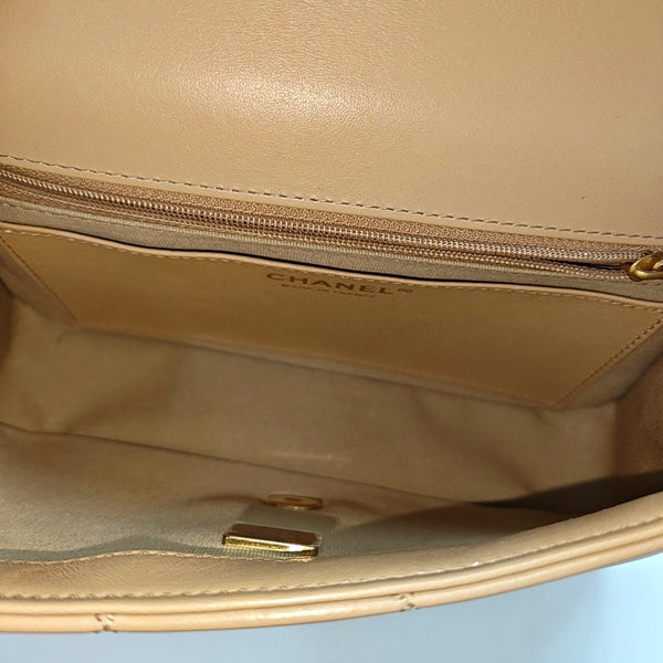 CLASSIC FLAP Mini Quilted Lambskin Beige