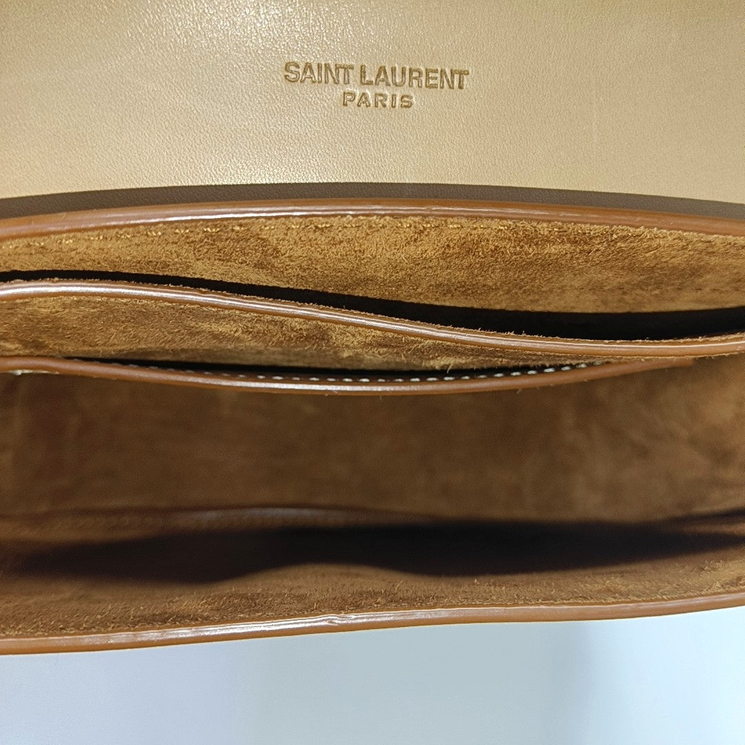 Authenticated pre-owned  KAIA Small Calfskin Brown - Shoulder Bag at Looply