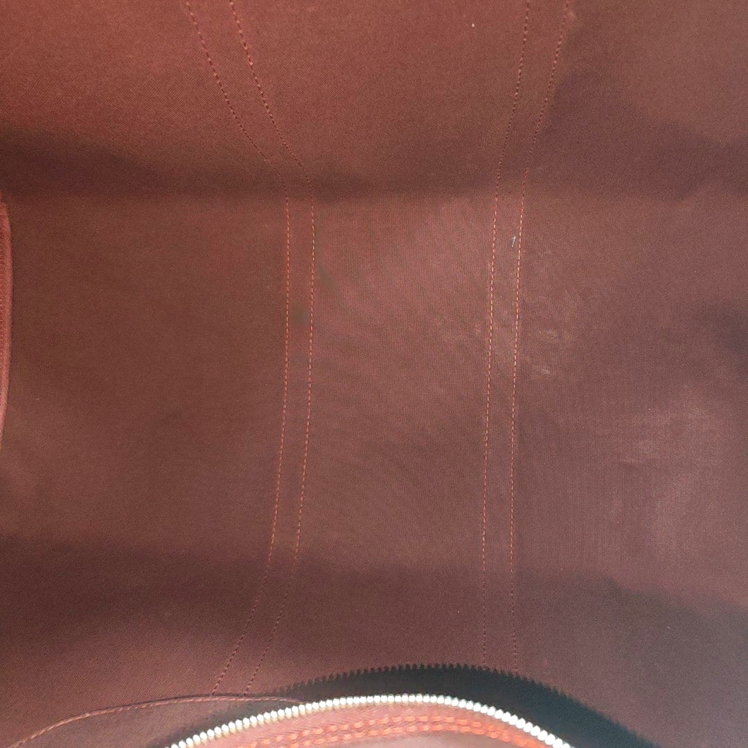 KEEPALL 55 Monogram Coated Canvas Brown