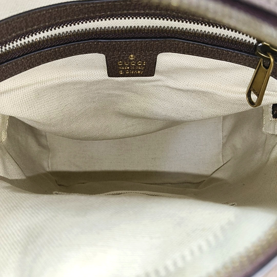 Disney X Gucci Small Monogram Coated Canvas Beige