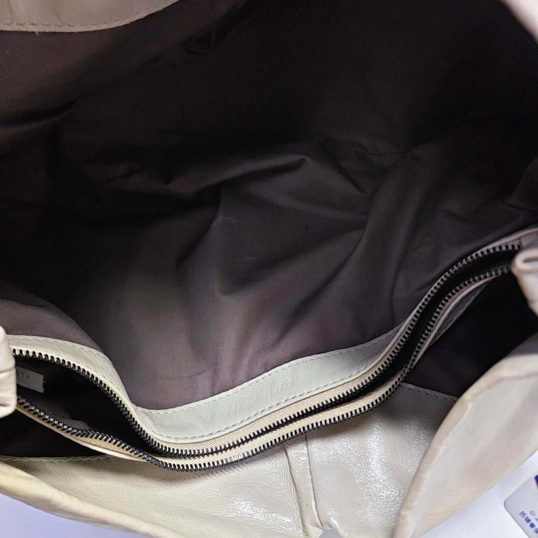 Calfskin Top Handle Bag Gray