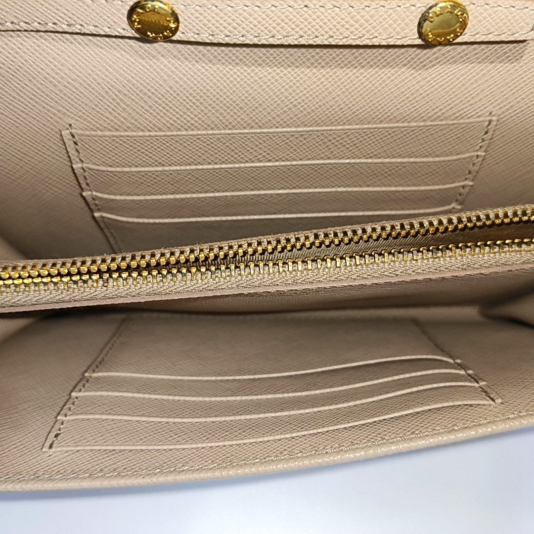 Fiocco Bow Saffiano Calfskin Beige