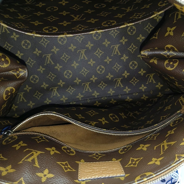 Monogram Calfskin Top Handle Bag Brown