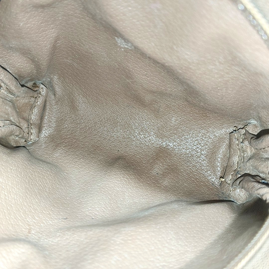 Coated Canvas Clutch Brown