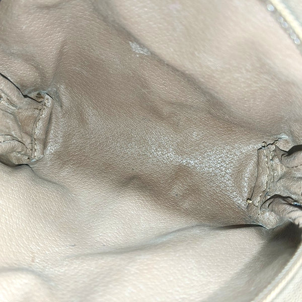 Coated Canvas Clutch Brown