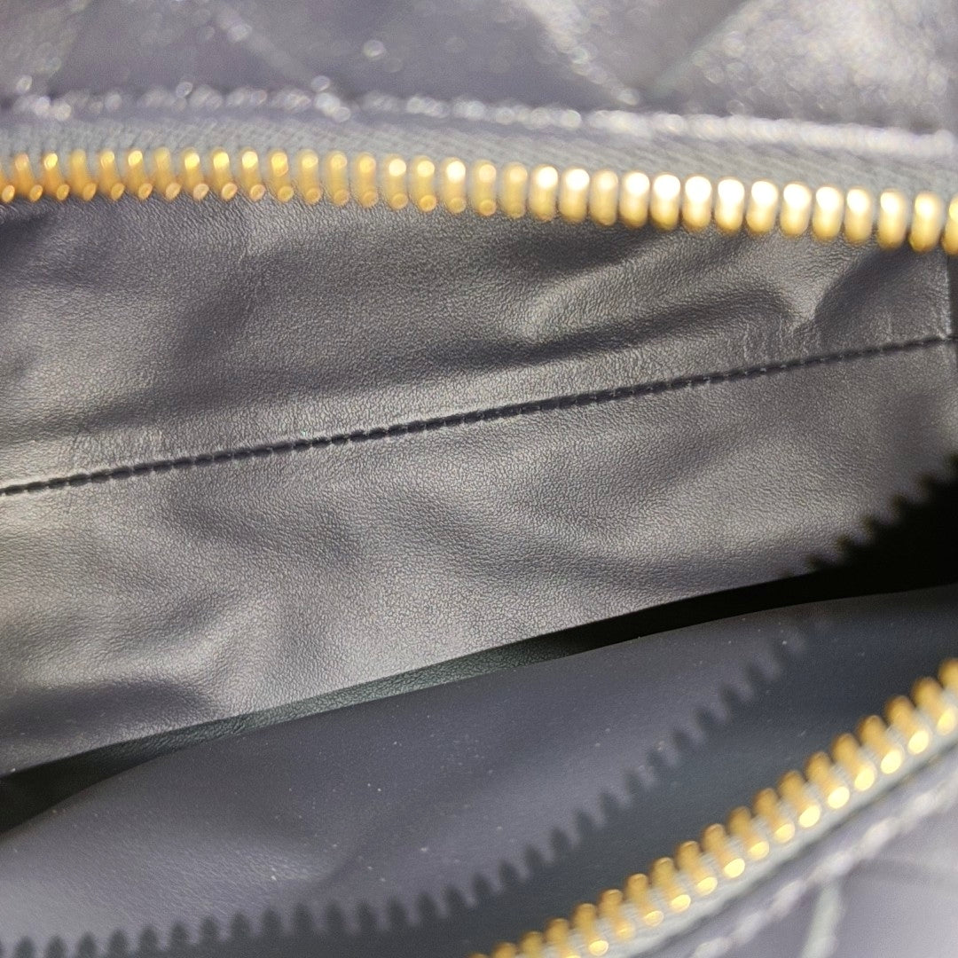 Calfskin Top Handle Bag Black