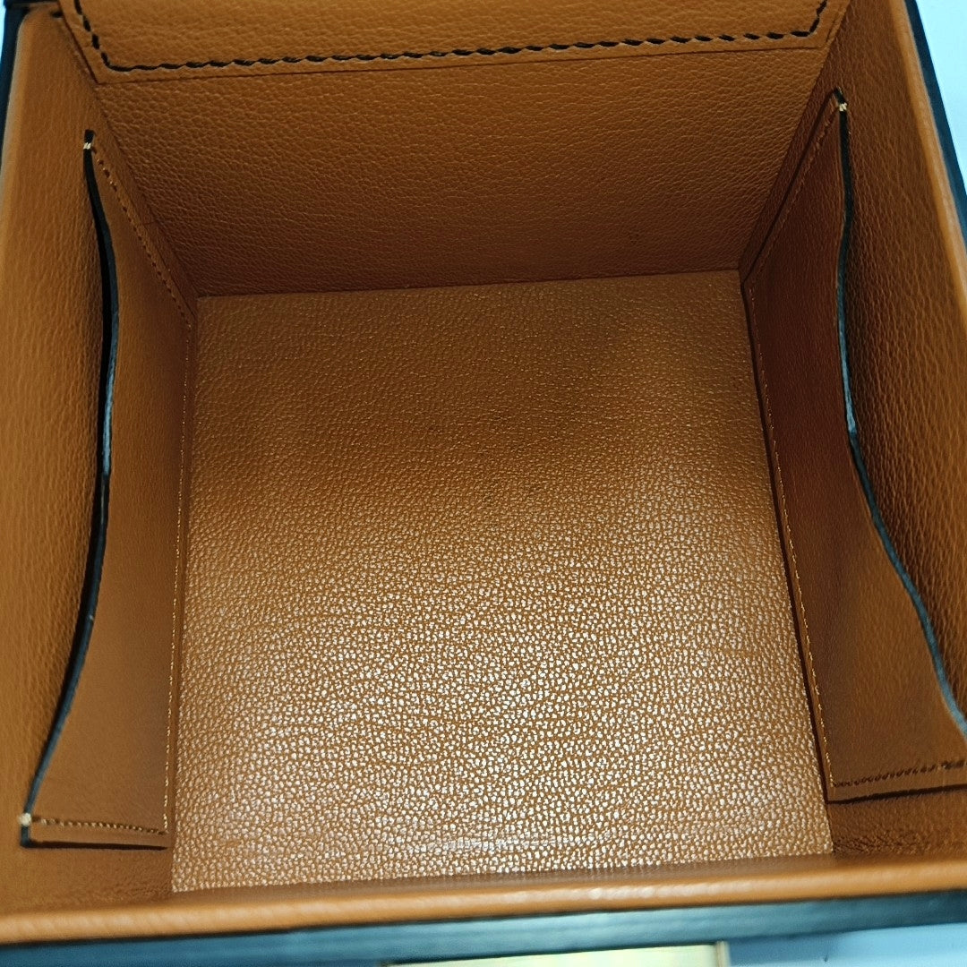 Calfskin Top Handle Bag Black
