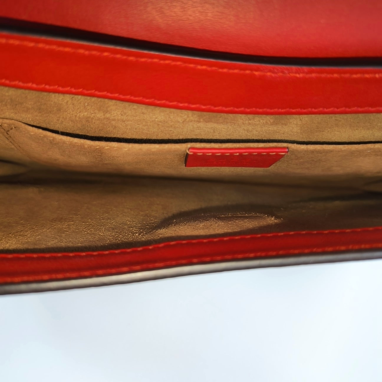 Monogram Coated Canvas Clutch Beige