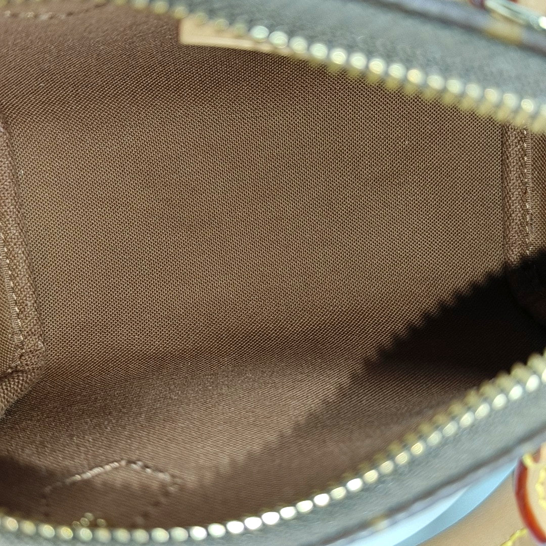 SPEEDY Nano Monogram Coated Canvas Brown