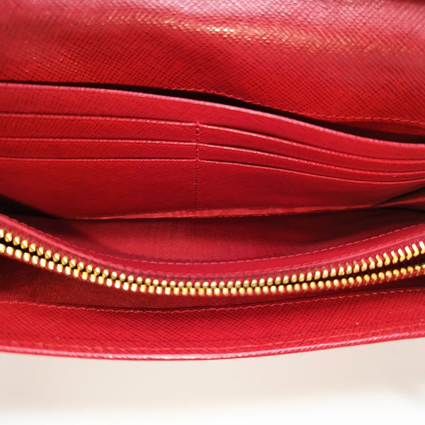 Quilted Calfskin Wallet Red
