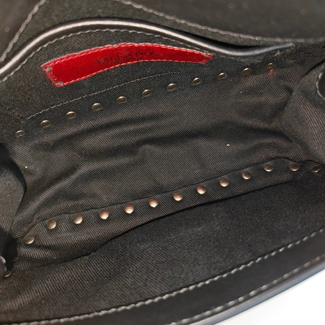 Rockstud Calfskin Black
