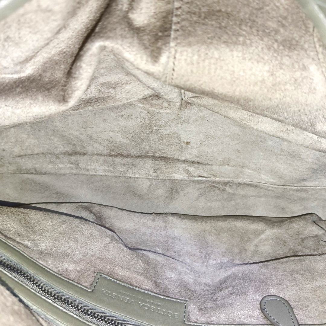 Lambskin Top Handle Bag Gray
