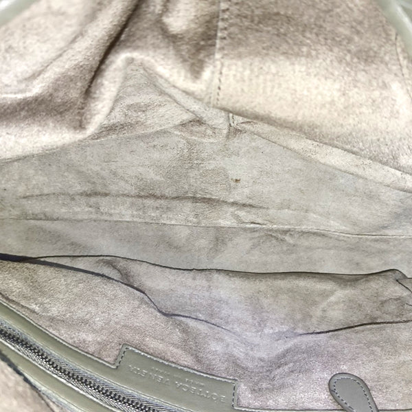 Lambskin Top Handle Bag Gray