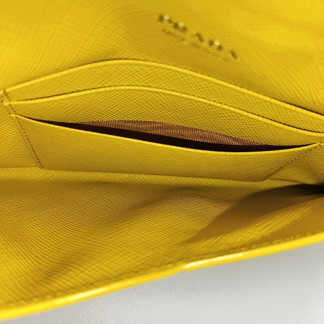 Calfskin Card Holder Yellow