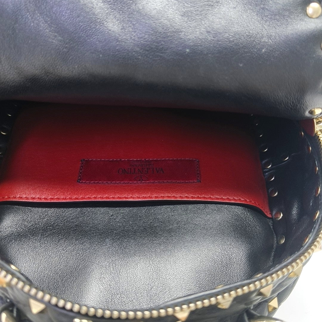 Spike Up Quilted Lambskin Black