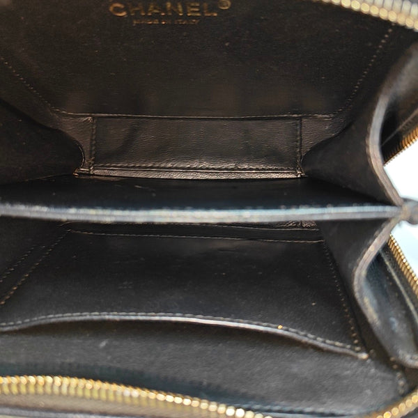 FILIGREE Small Quilted Grained Calfskin Black