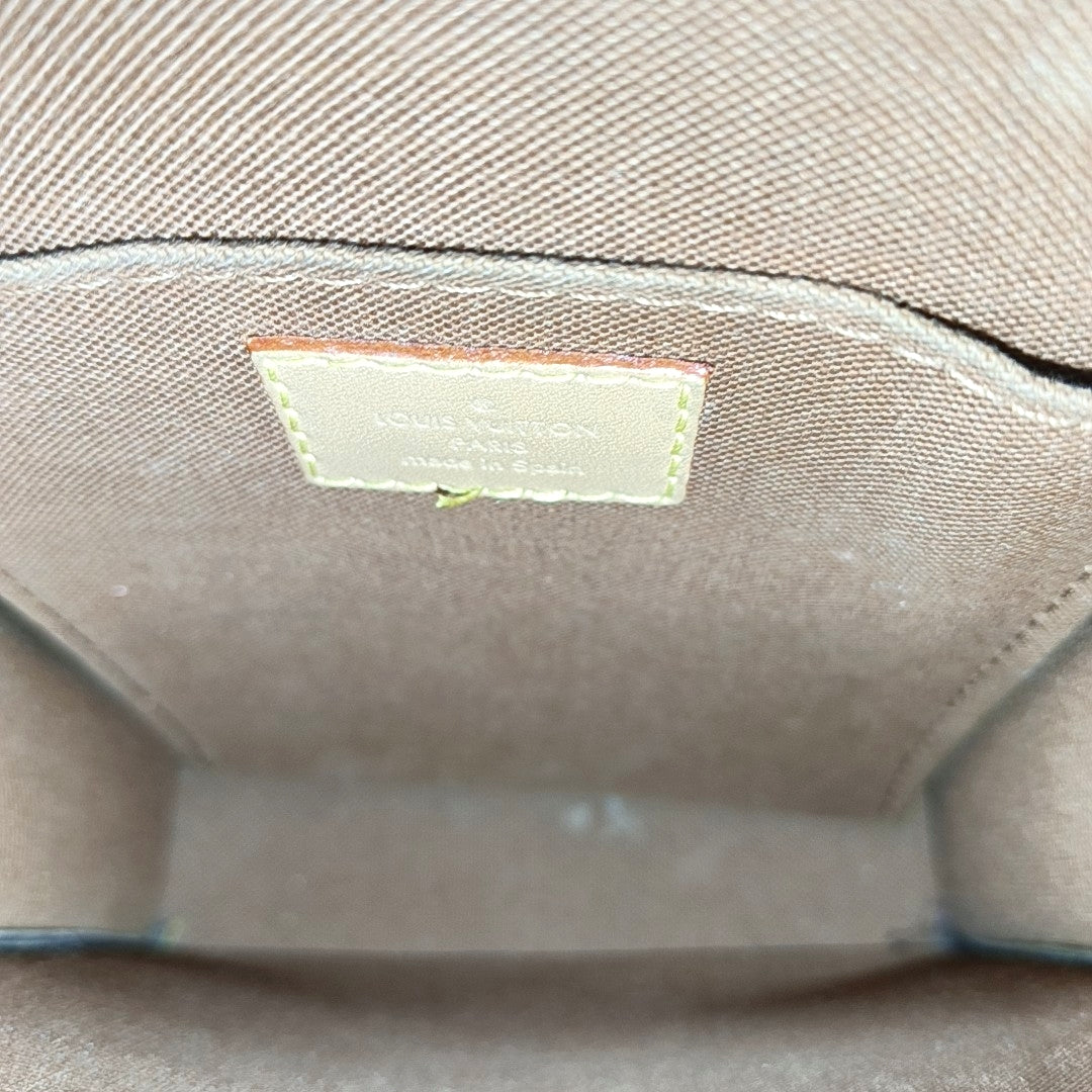 SAC PLAT Mini Monogram Coated Canvas Brown