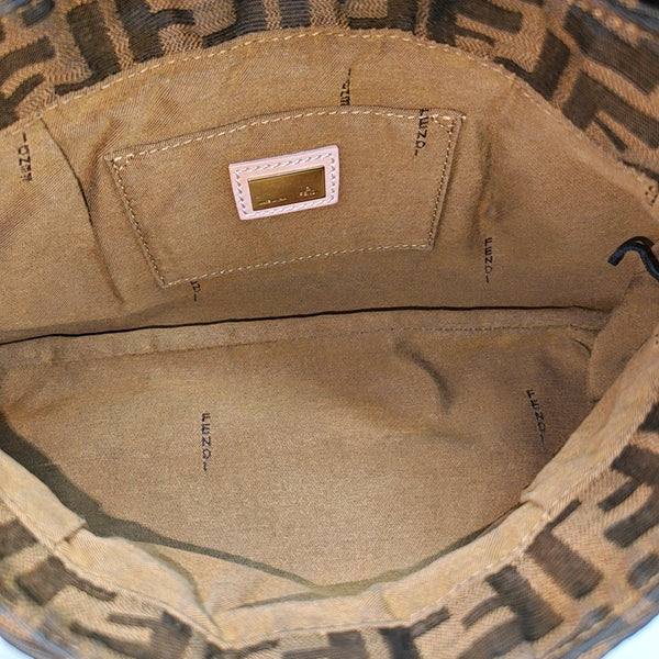 Canvas Top Handle Bag Brown
