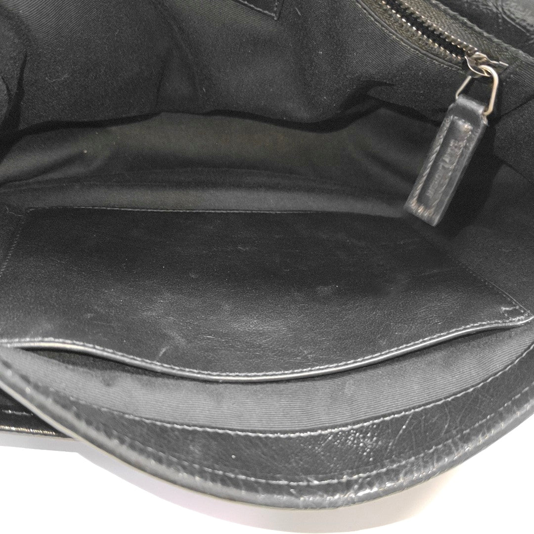 NIKI Medium Chevron Calfskin Black