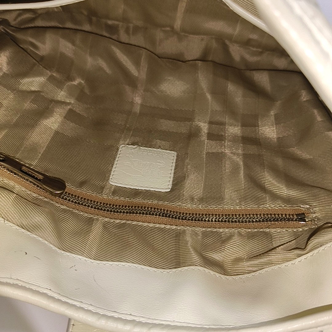 Quilted Calfskin Tote Bag White