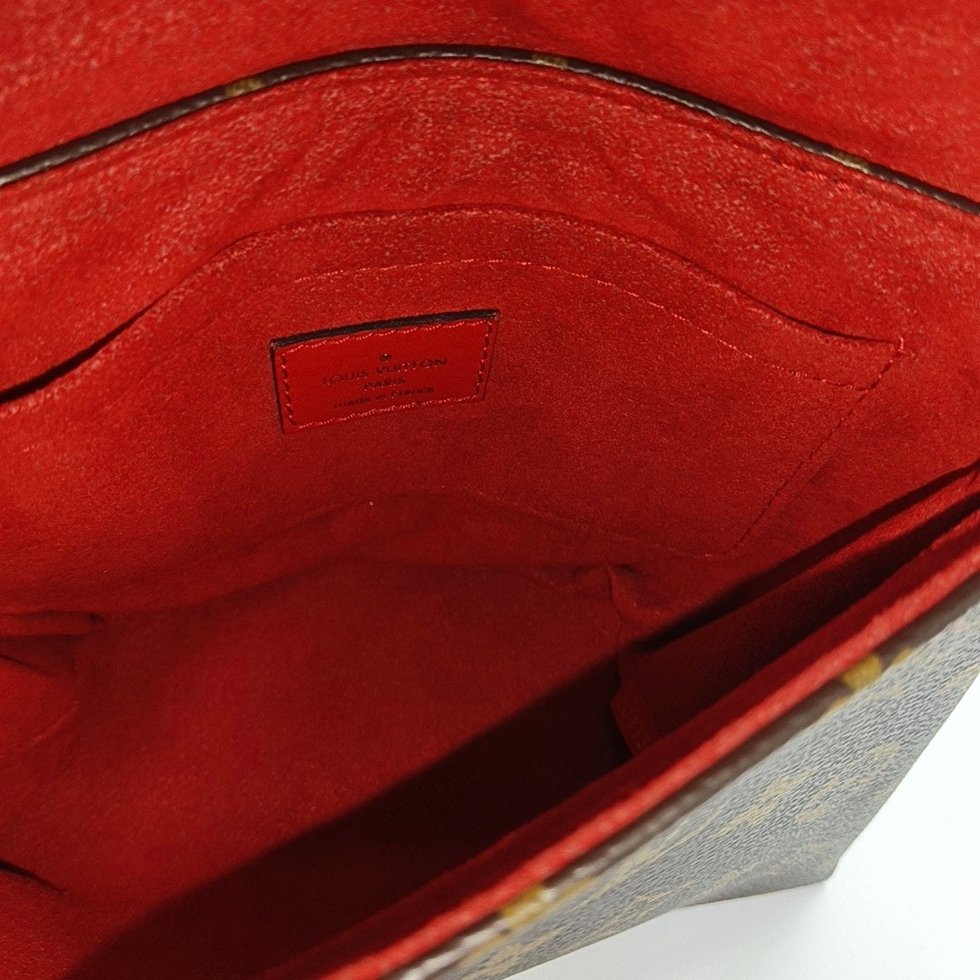 LOCKY BB Monogram lona revestida roja