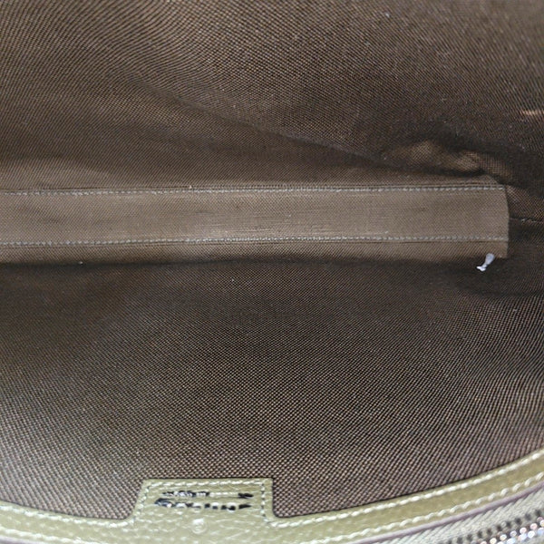 GG Messenger Medium Monogram Calfskin Green