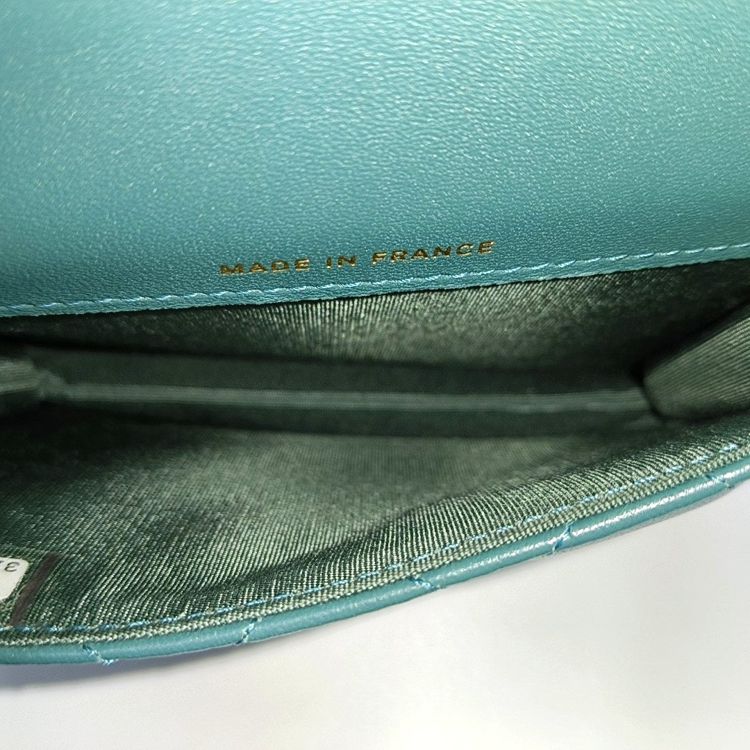 Quilted Lambskin Shoulder Bag Green