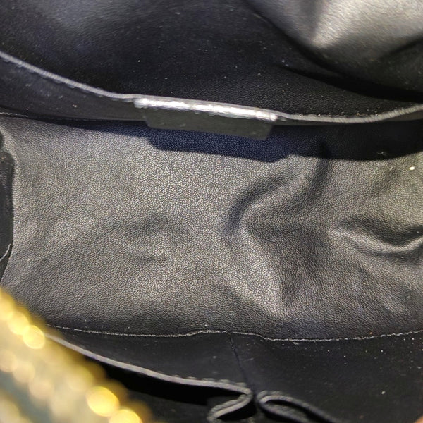 Coated Canvas Shoulder Bag Black