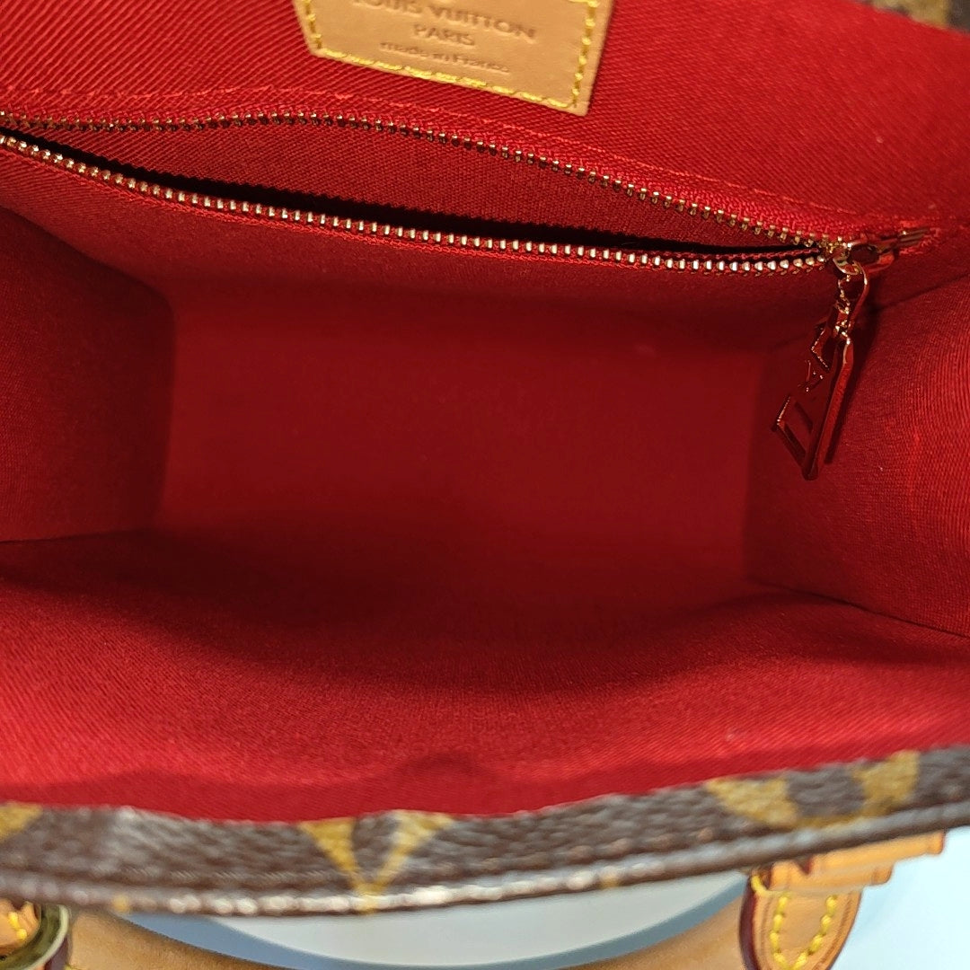 SAC PLAT BB Monogram Coated Canvas Brown