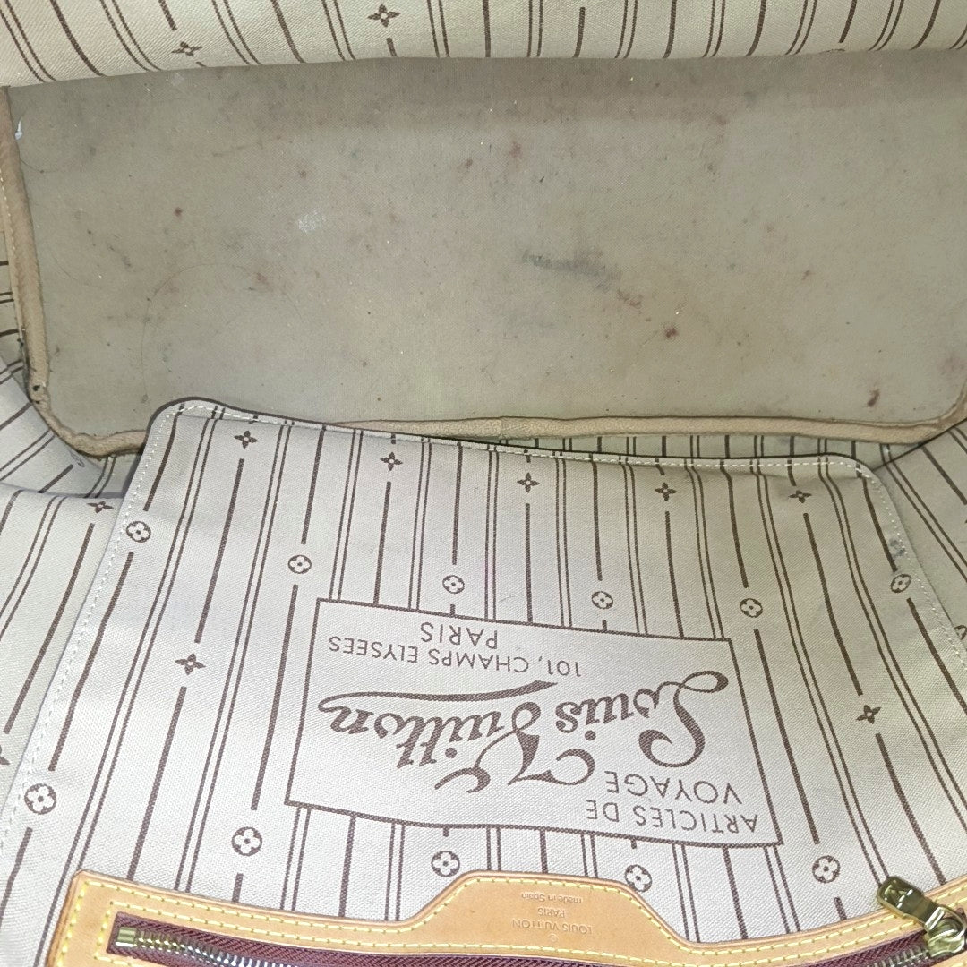 NEVERFULL GM Monogram Coated Canvas Brown