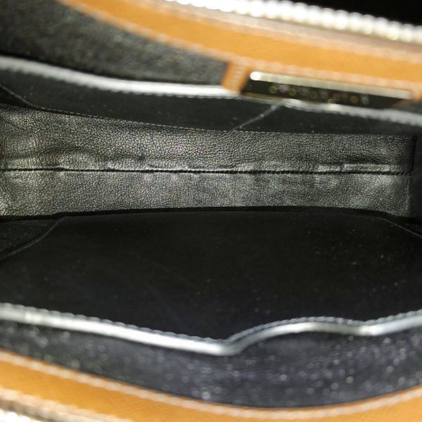 Saffiano Calfskin Shoulder Bag Brown