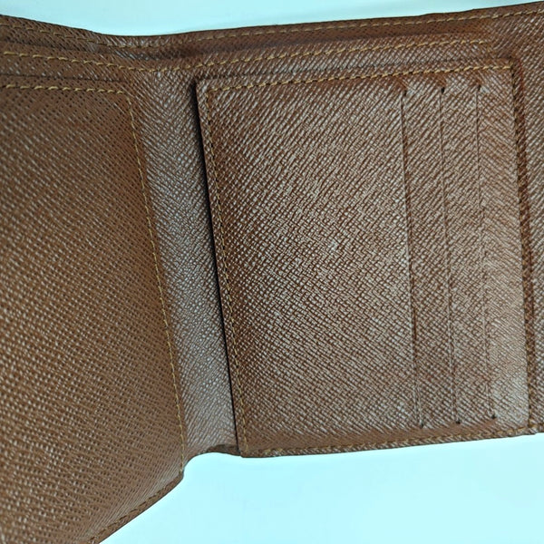 ANAIS Monogram Coated Canvas Brown Wallet
