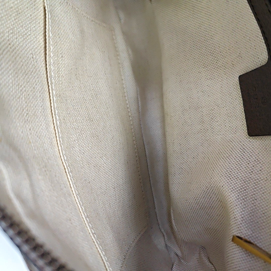 Ophidia Small Monogram Coated Canvas Beige