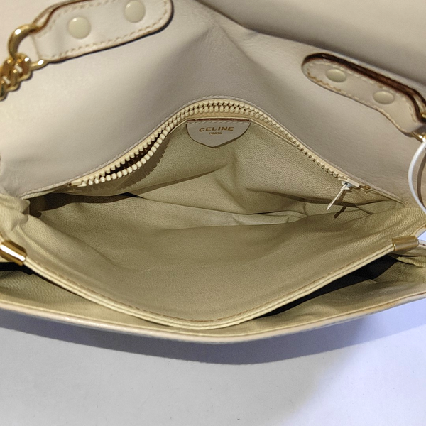 Authenticated pre-owned  TRIOMPHE Calfskin Beige - Shoulder Bag at Looply