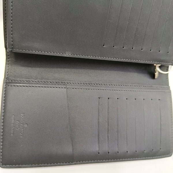 BRAZZA Damier Graphite Coated Canvas Gray Wallet