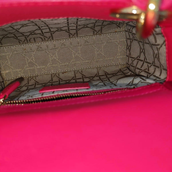 Lady Dior Mini Cannage Lambskin Red