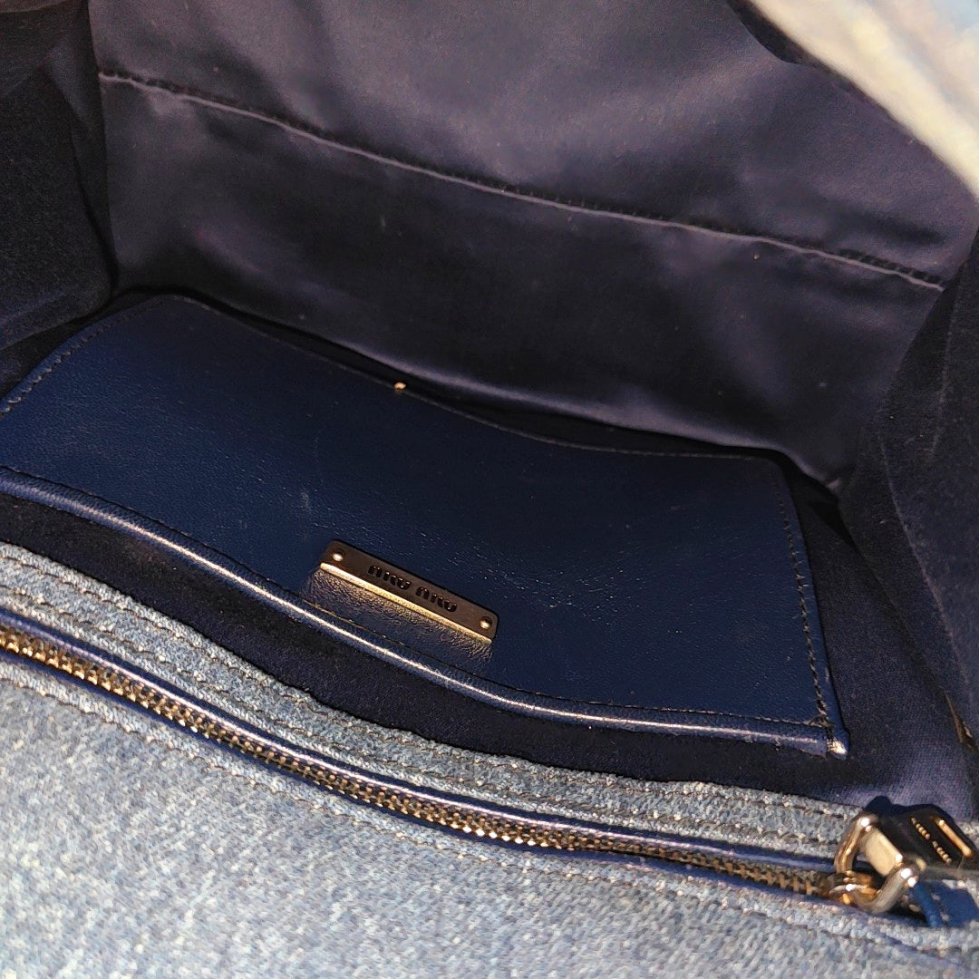 Fabric Shoulder Bag Blue