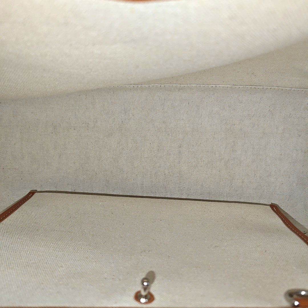 Coated Canvas Top Handle Bag Black