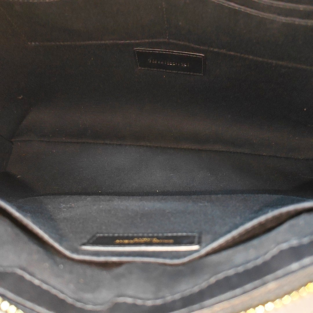 MONOGRAM Chevron Calfskin Black