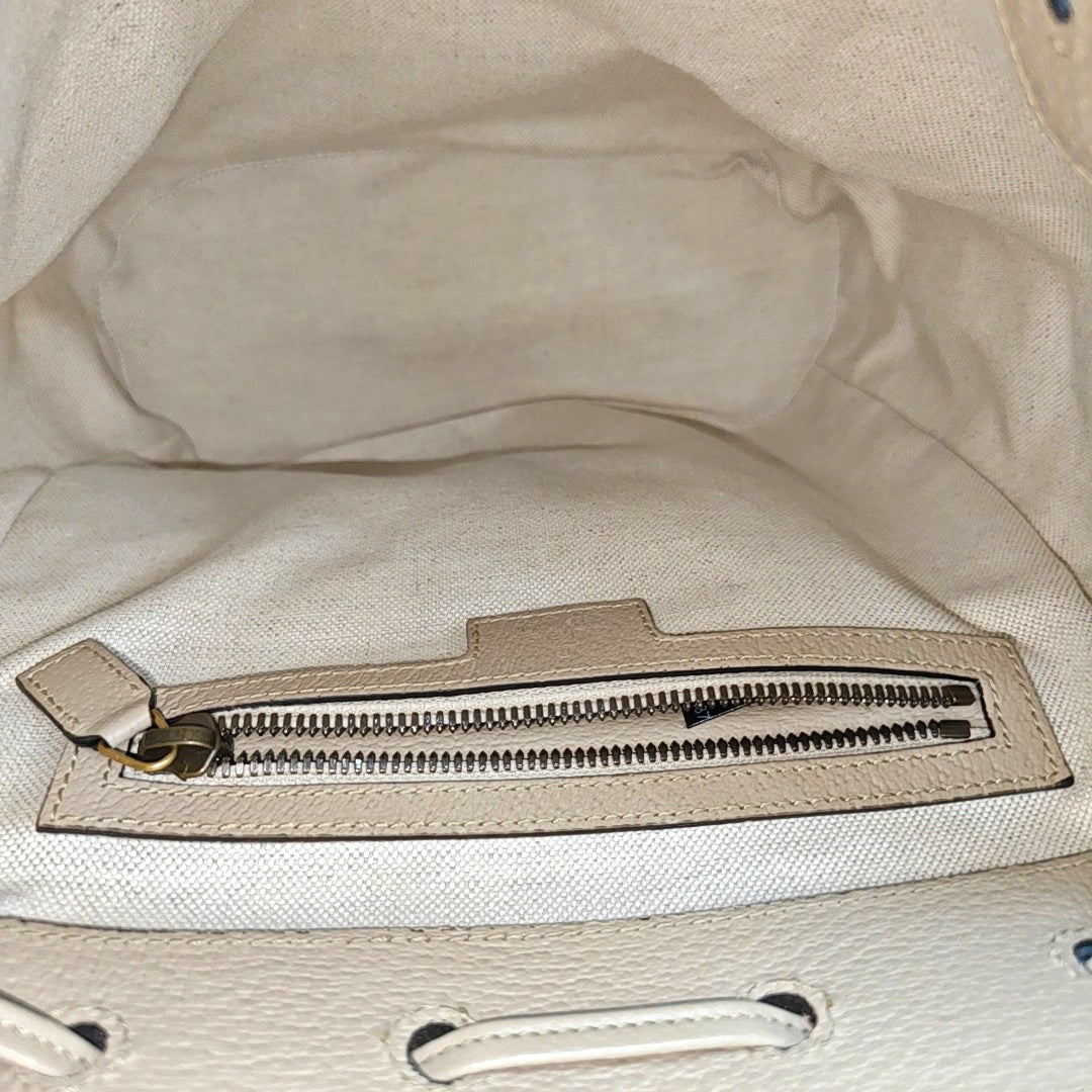 Monogram Coated Canvas Backpack Beige