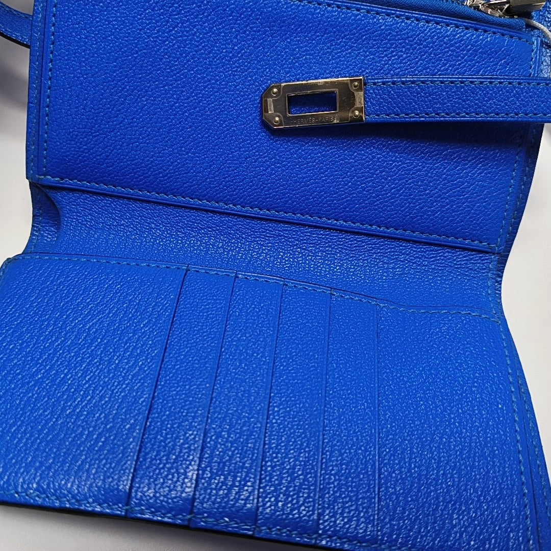 Kelly Chèvre Mysore Blue Wallet