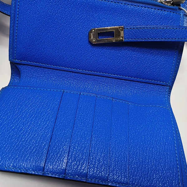 Kelly Chèvre Mysore Blue Wallet