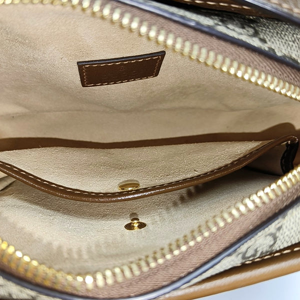GG Supreme Mini Monogram Coated Canvas Beige